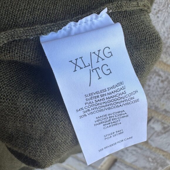 Cabi Pullover Sleeveless Sweater Vest Women's Size XL - Picture 4 of 7